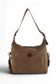 Cartera lona con hebillas Marrón