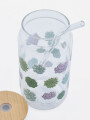 VASO CON SORBITO Y TAPA DE BAMBOO VERDE