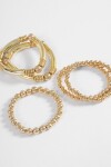 Set de 5 pulseras elásticas de cuentas dorado