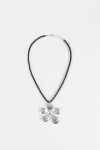 Collar cordón Margarita plateado