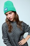 Gorro tejido rib verde