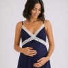 Camisón Maternal Avelina Azul Marino