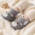Botitas Bebé Lana Corderito Abrigadas Suela Blanda Gris 1