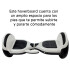 Combo De Skate Eléctrico 6.5" Con Luces Y Bluetooth + Asiento Para Hoverboard BLANCO