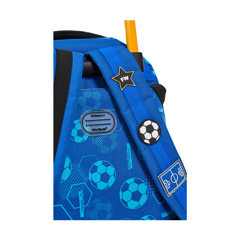 Mochila 46 cm Fun World con carro y lunchera Fanatic Azul