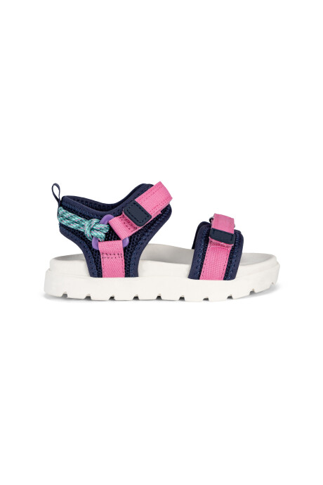 Sandalias con velcro, tonos azul, rosa y verde Sin color