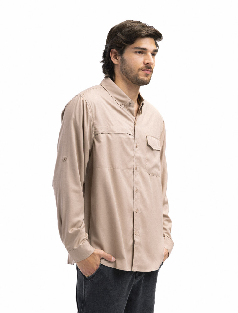Camisa Manga Larga Creta Beige