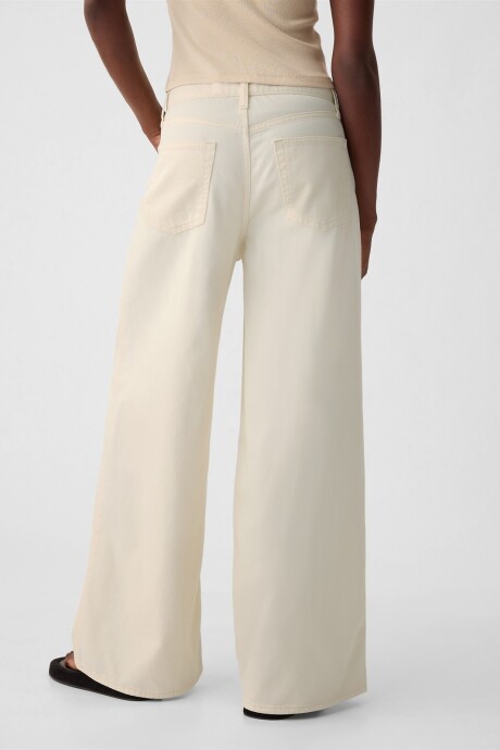 Jean Baggy Mujer Ecru