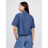 SS CROPPED SHIRT - MED HARPER MEDIUM WASH