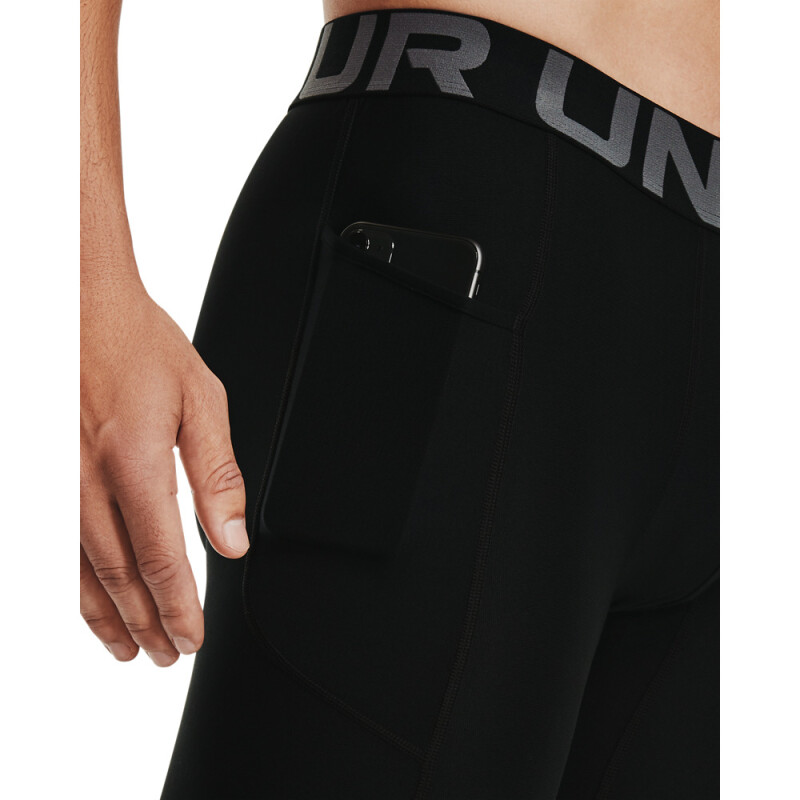 UA HG Armour Shorts-WHT BLK-001