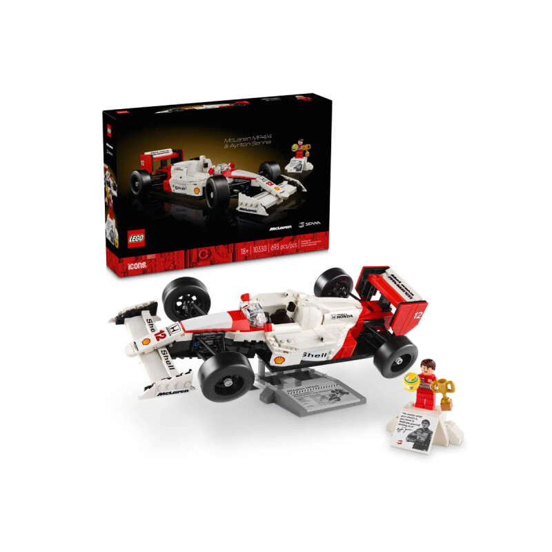Coche McLaren MP4/4 y Ayrton Senna F1 Lego Coche McLaren MP4/4 y Ayrton Senna F1 Lego