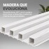 Pack x10 Wpc Simil Madera Wall Panel Lambrin 2.90x16.7 Blanco 1