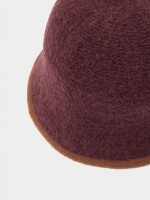 Sombrero Bucket De Punto burdeos