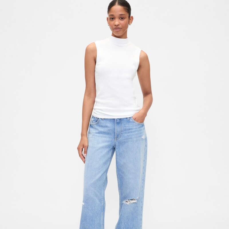 V-SL MOCKNECK TANK WHITE UK
