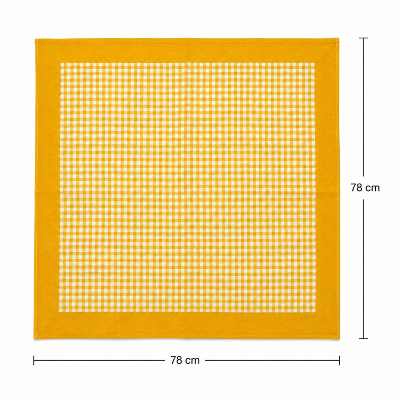 Mantel Karsten Cuadrado 78x78cm Cuadro Amarillo