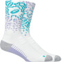 Medias Running Performance Run Sock Crew Unisex White/energy Aqua/fresh Air