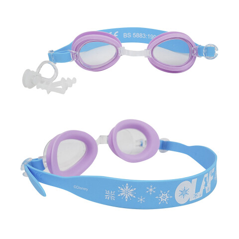 Lentes Natación Frozen con Clip y Tapón Diseños Surtidos CELESTE