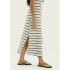 VESTIDO MIDI FEM CRUDO LISTRADO