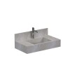 Mueble de baño suspendido de porcelanato Beige Napoles 80 cm con bacha incorporada Mueble De Baño Suspendido De Porcelanato Beige Napoles 80 Cm Con Bacha Incorporada