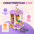 Máquina Infantil Grúa Agarra Juguetes Peluches Con Sonido Variante Color Violeta
