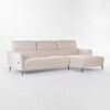 Sofá con chaise MOOVE BEIGE - DERECHO