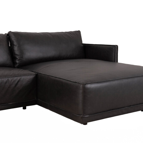 SILLÓN C/CHAISE CUERO-100-NATURAL NEGRO ROMEO TP3