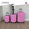 Set de 3 Valijas de Mano Rígidas Rosa