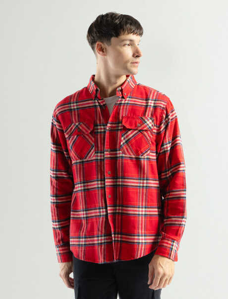 Camisa Franela Forum CFF-24 Rojo/Fantasia 1