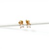 Caravanas Zirconias y oro - Oro bajo - Zirconia- CA8077 sinpiedra
