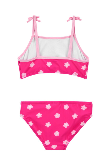 Traje de baño dos piezas con protección UPF 50+ y diseño floral Sin color
