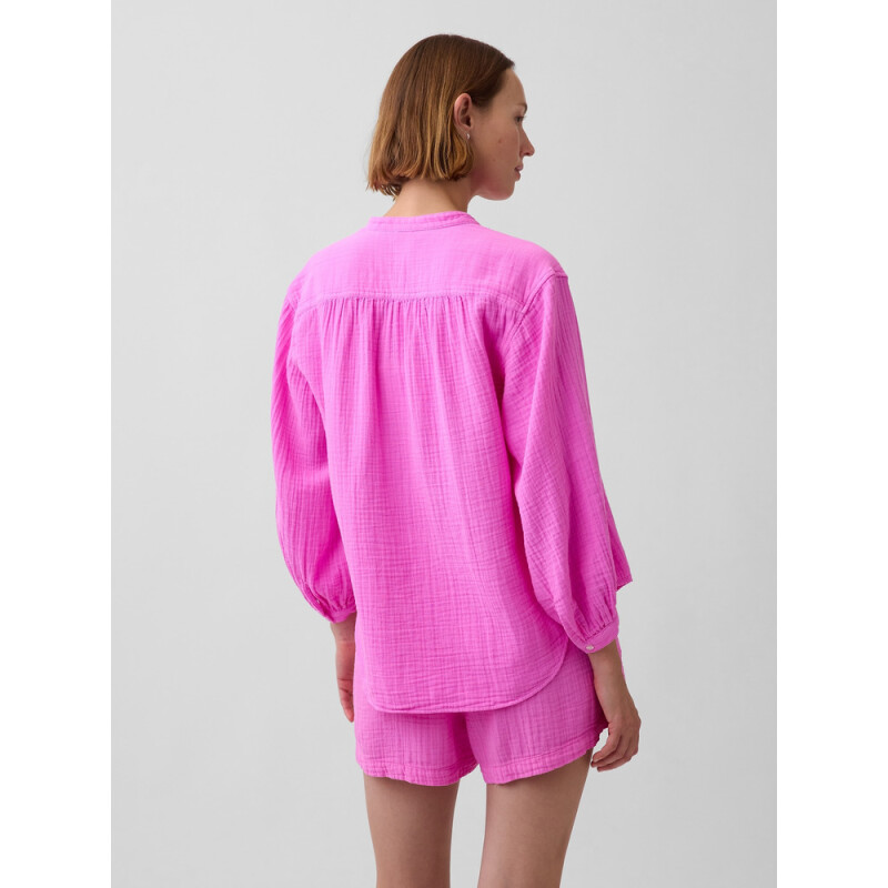LS FEMME GAUZE SHIRT Pink Miscellaneous