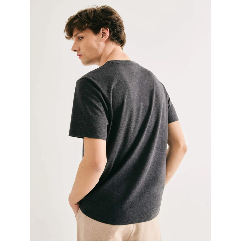 CAMISETA MM MASC PRETO MESCLA