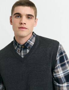 470885 CHALECO HARRINGTON LABEL Gris Oscuro