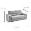 SOFA 2 CUERPOS - TAPIZADO RUSTICO CLARO SOFA 2 CUERPOS - TAPIZADO RUSTICO CLARO