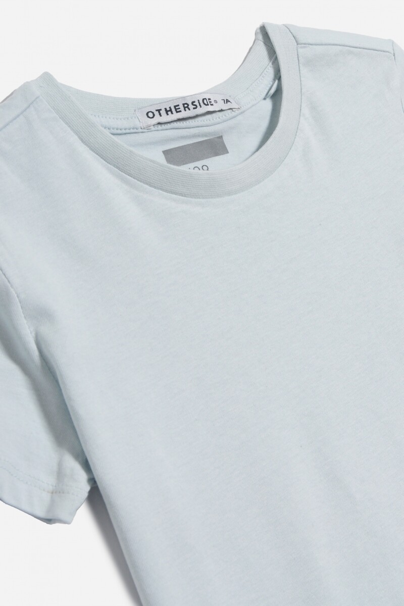 T-shirt manga corta lisa AZUL CLARO