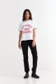 Remera m/c estampada colección Urbana BLANCO Y ROJO