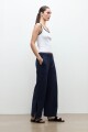 Pantalon pretina elastizada azul marino