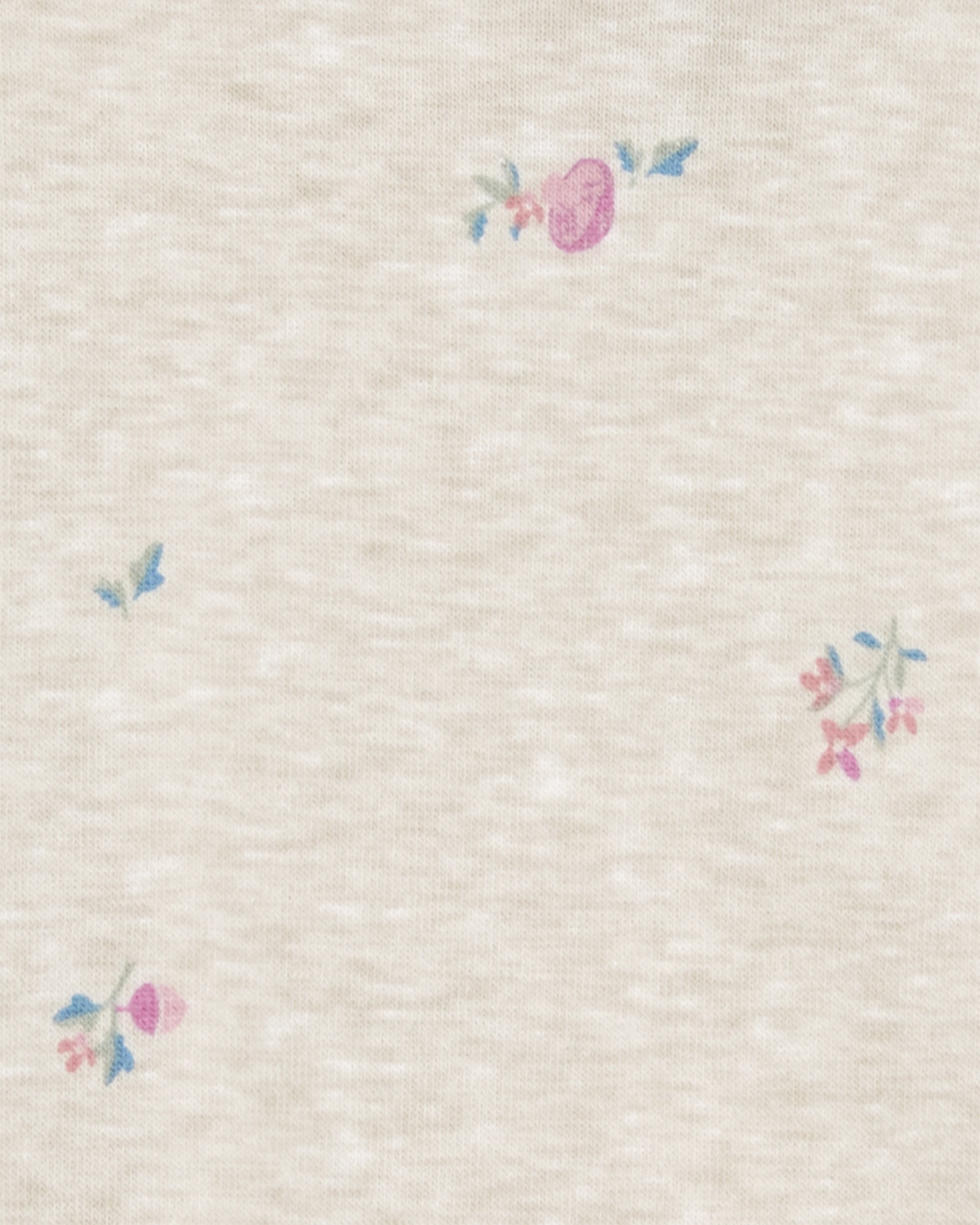 Buzo de algodón, con encaje, diseño floral Sin color