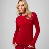 Polo Manga Larga Feather Tech+ Long-Sleeve Top Mujer Holly Berry