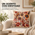 Funda de almohadón ZAL bordada artesanal 50 x 50 cm Blanco