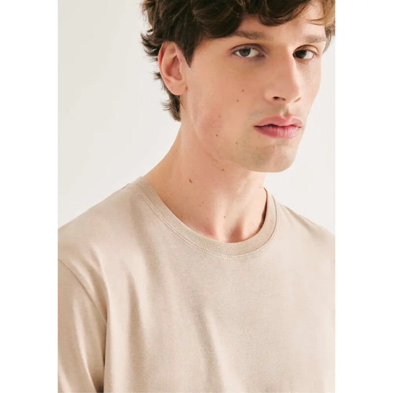 CAMISETA MM MASC MARROM CLARO