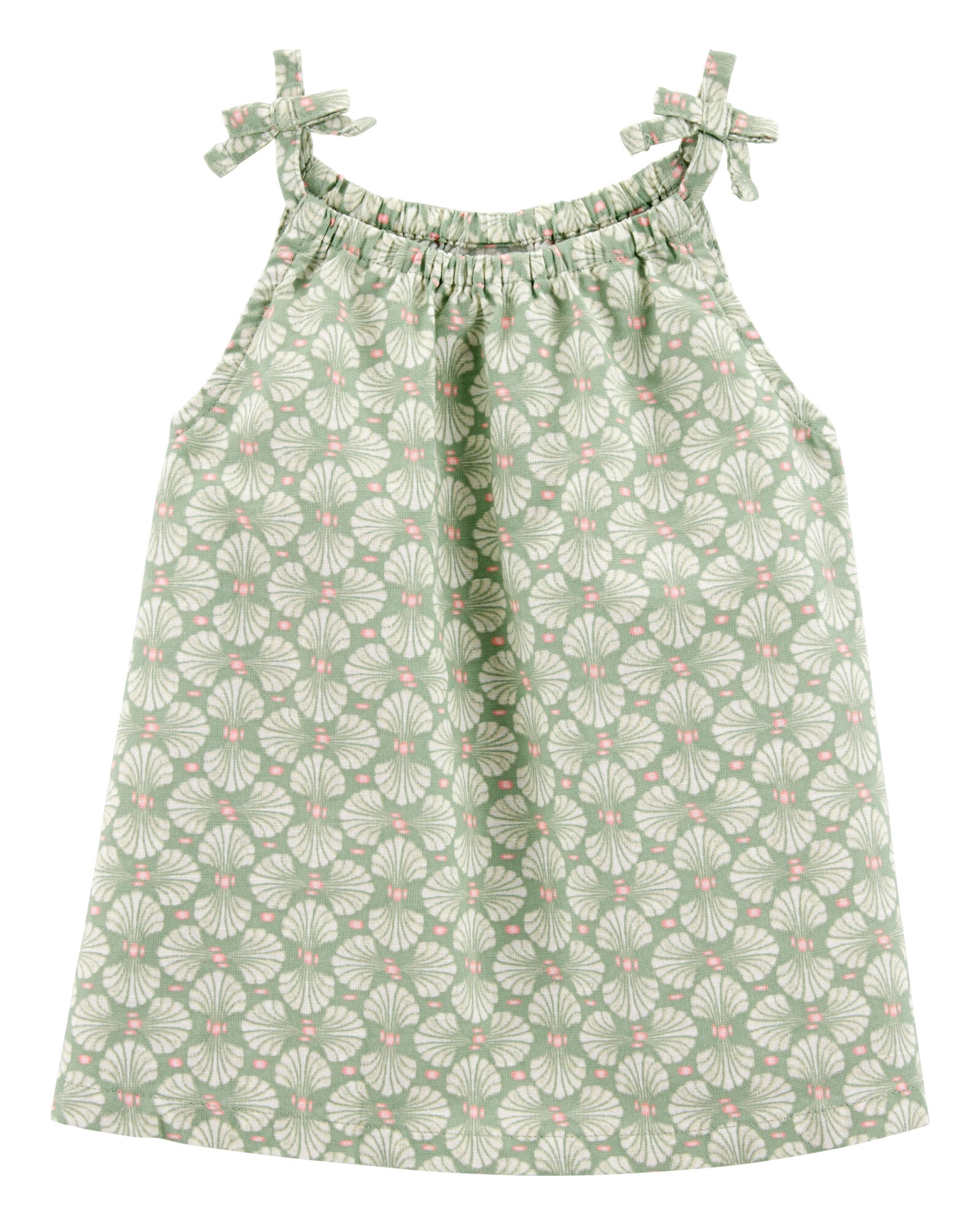 Musculosa de algodón, diseño floral Sin color