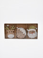 ADORNO COLGANTE MDF 3 PCS BEIGE