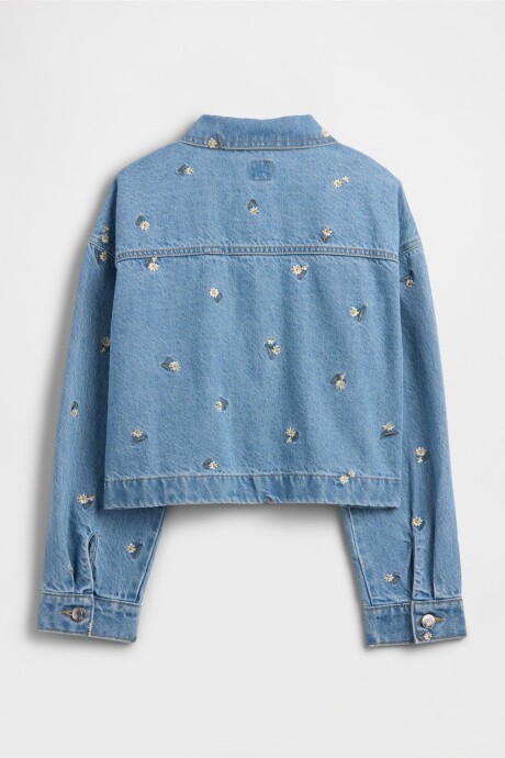 Campera De Jean Bordada Niña Daisy Print Multi