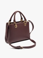 Bolso Tote Con Textura burdeos