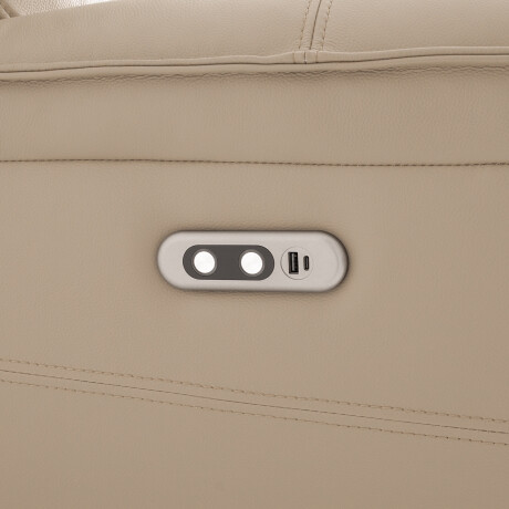 RECLINER ELÉCTRICO 1 CUERPO CUERO-Y-SIMIL-CUERO MARRON JOSHUA TAUPE