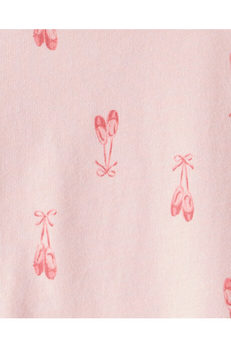 Blusa de algodón, con volado, diseño ballet Sin color