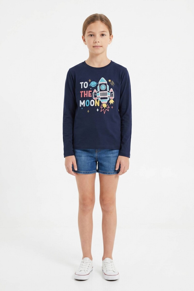 Camiseta manga larga AZUL MARINO