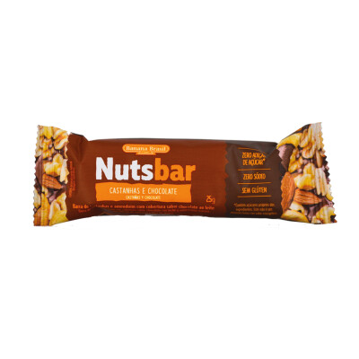 Barrita de castañas y chocolate Nuts Bar Nuts Bar 25g Chocolate