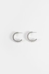 Aros strass plateado